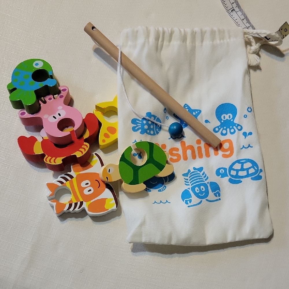 Wooden Fishing Game Set for Kids